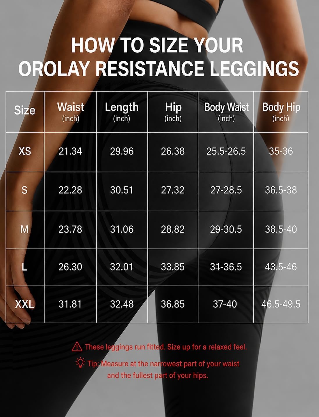 image:imageOrolay Resistance Band Leggings for Women High Waisted Workout Leggings78 Length Brown
