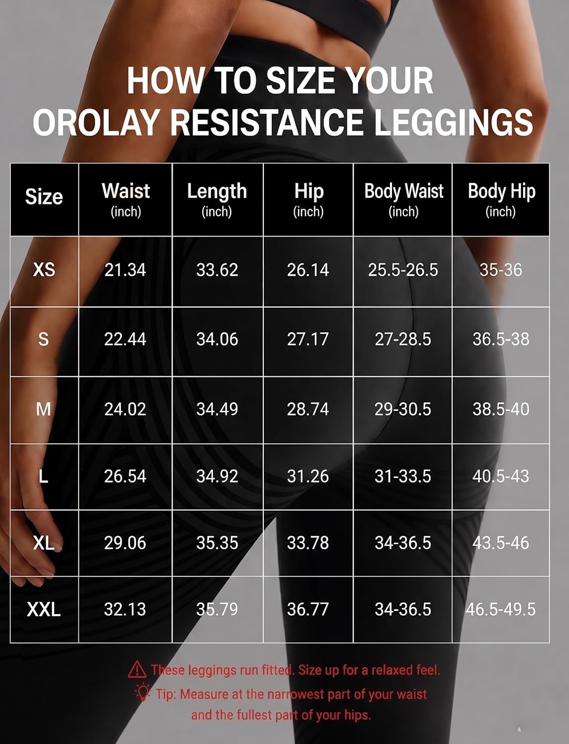 image:imageOrolay Resistance Band Leggings for Women High Waisted Workout LeggingsFull Length Brown