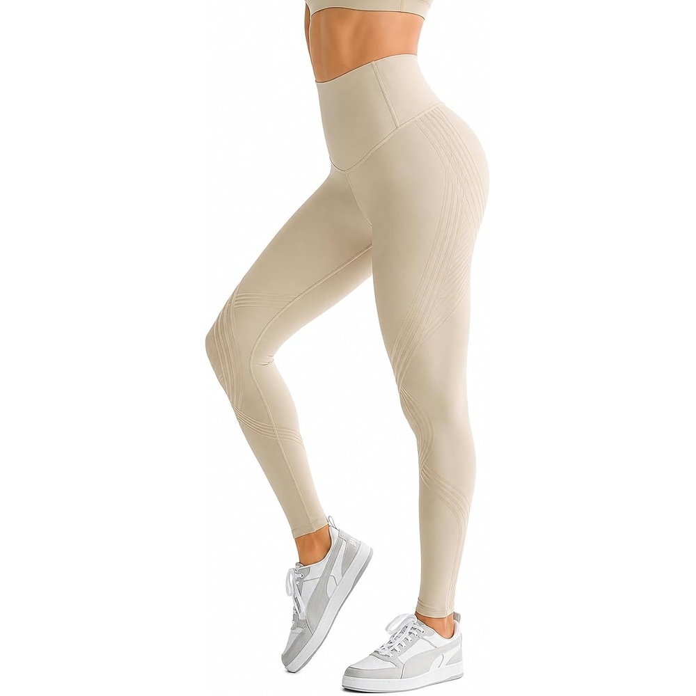 image:imageOrolay Resistance Band Leggings for Women High Waisted Workout LeggingsFull Length Khaki