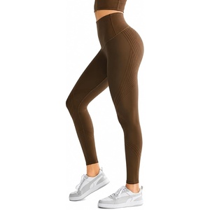 Orolay Resistance Band Leggings for Women High Waisted Workout Leggings(Full Length Brown)
