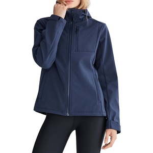Orolay Women’s Fleece-Lined Softshell Jacket Waterproof Hooded Coat(Navy)